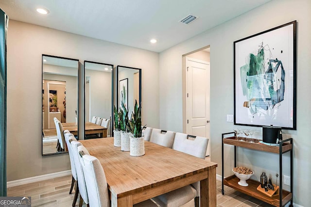 view of dining area