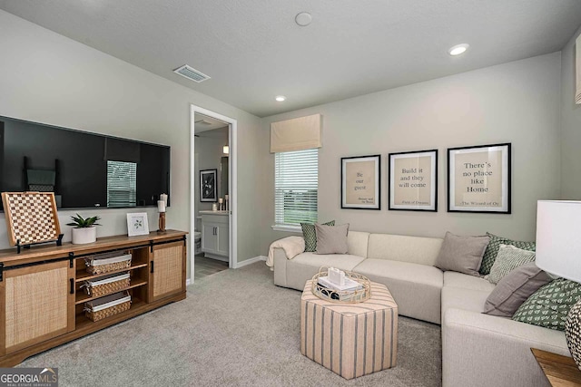 view of carpeted living room