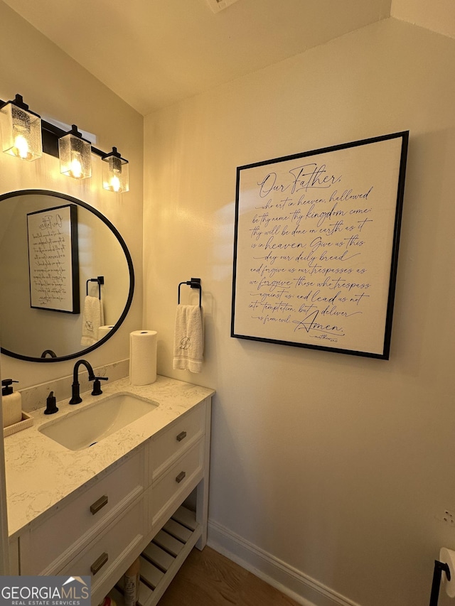 bathroom featuring vanity