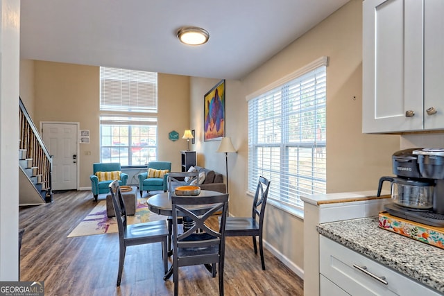 dining room featuring dark hardwood / wood-style floors