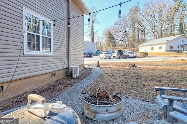 view of yard with ac unit