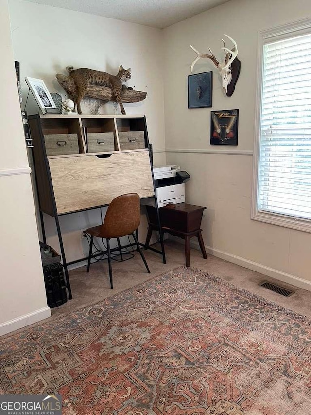 bedroom featuring carpet