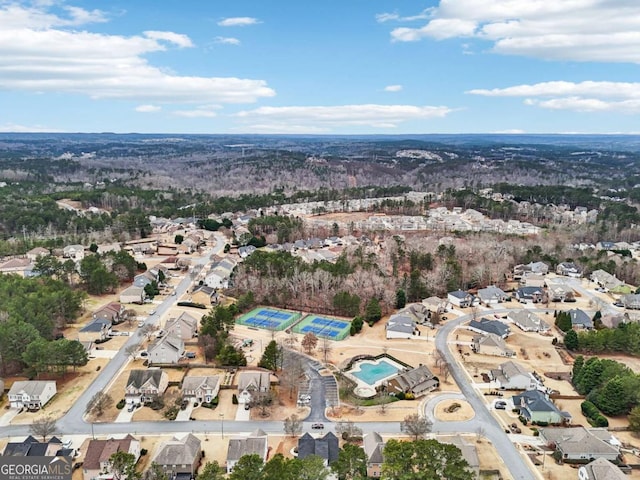 birds eye view of property