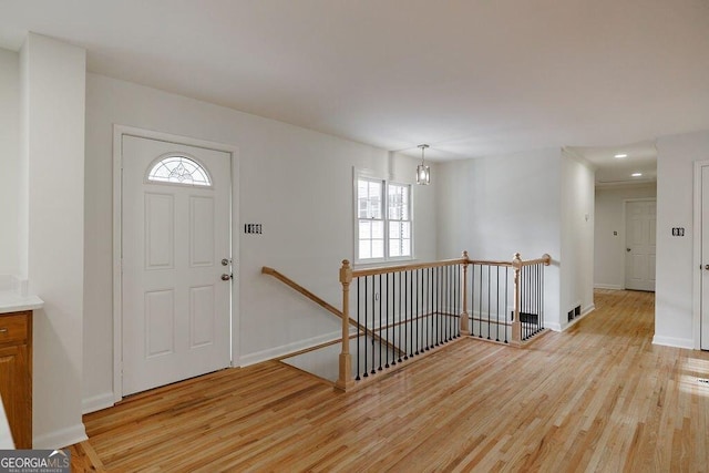 entryway featuring light wood-type flooring