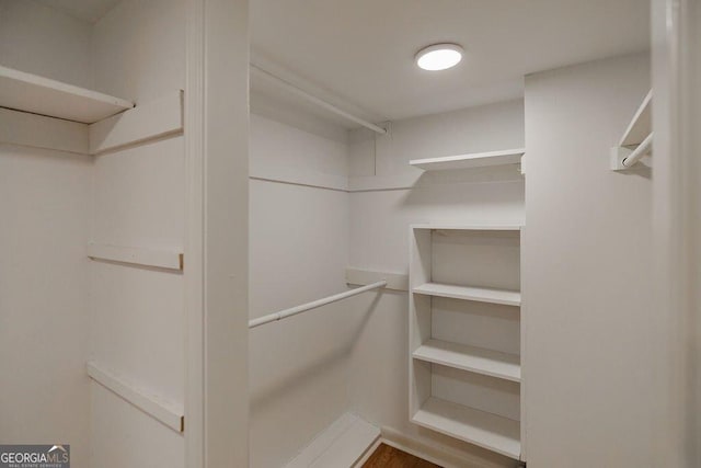 view of walk in closet