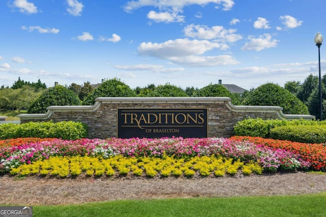 view of community sign