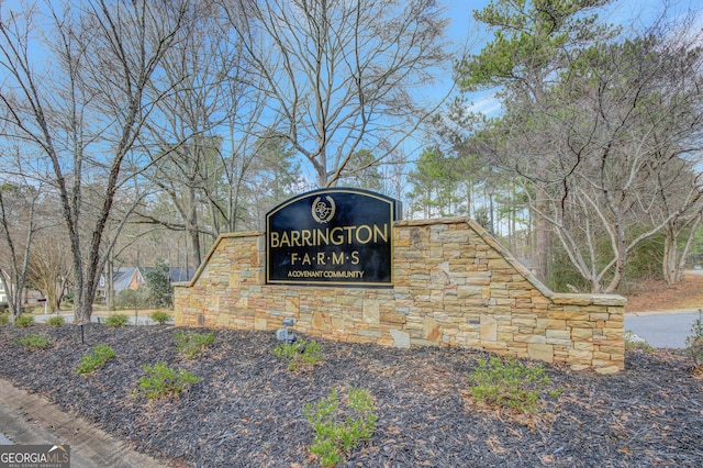 view of community sign