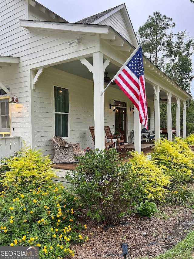 182 Rogers St, Hazlehurst, GA 31539 - back of house featuring covered porch