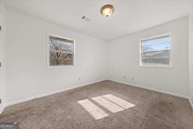 view of carpeted empty room