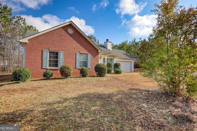 view of property exterior with a garage