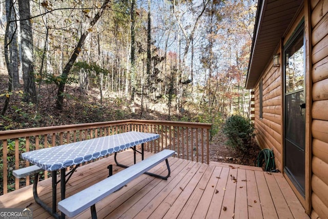 view of wooden terrace