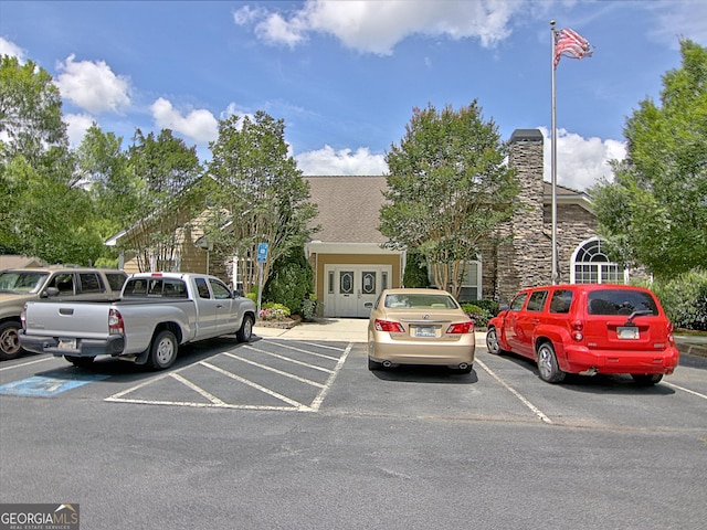 view of parking / parking lot