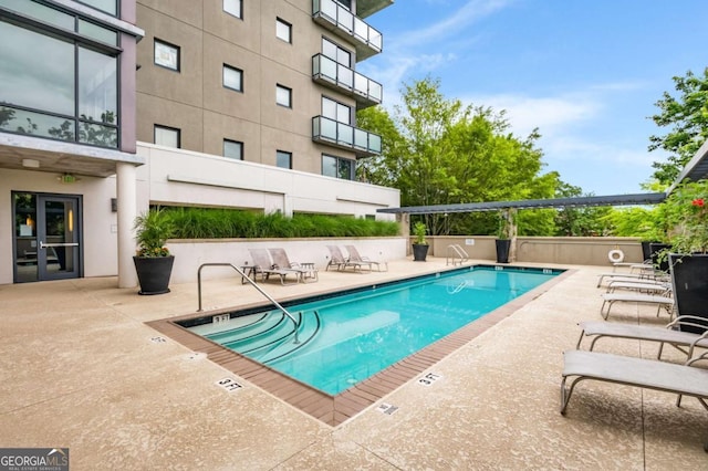 view of pool with a patio