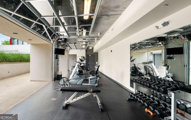 view of exercise room