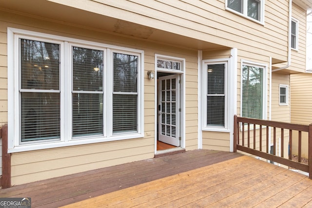 view of wooden terrace