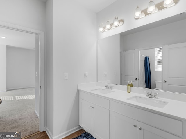 bathroom featuring vanity