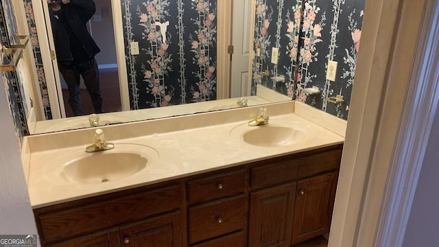 bathroom with vanity