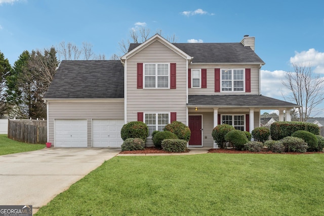 view of front of home featuring a front yard