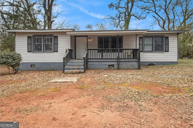 view of front of house featuring covered porch