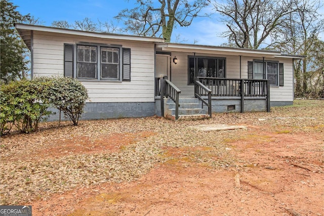 view of front of home with a porch