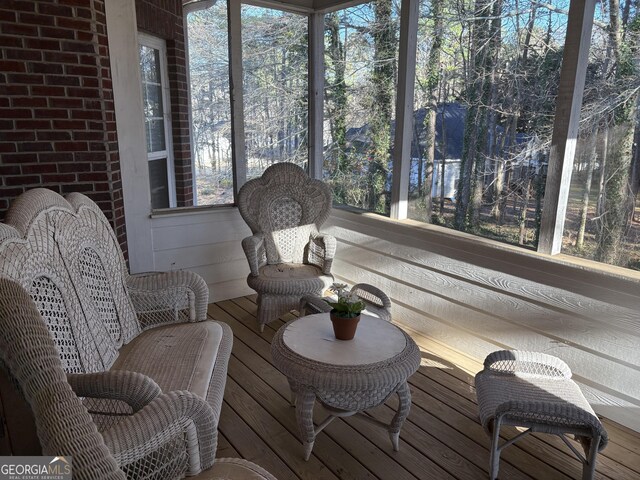 view of sunroom