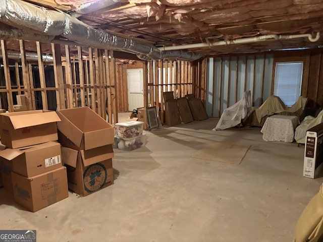 view of basement