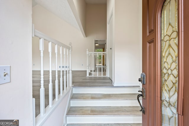 interior space featuring hardwood / wood-style floors