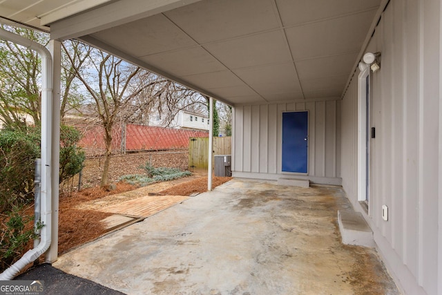 view of patio / terrace featuring central AC