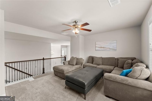 view of carpeted living room