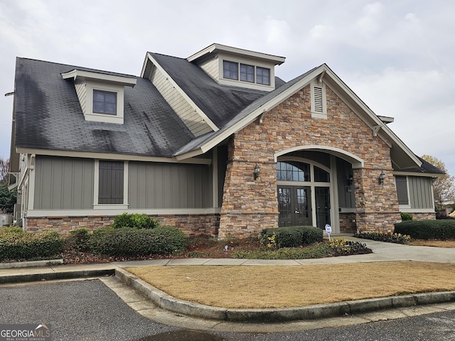 view of front of house with french doors