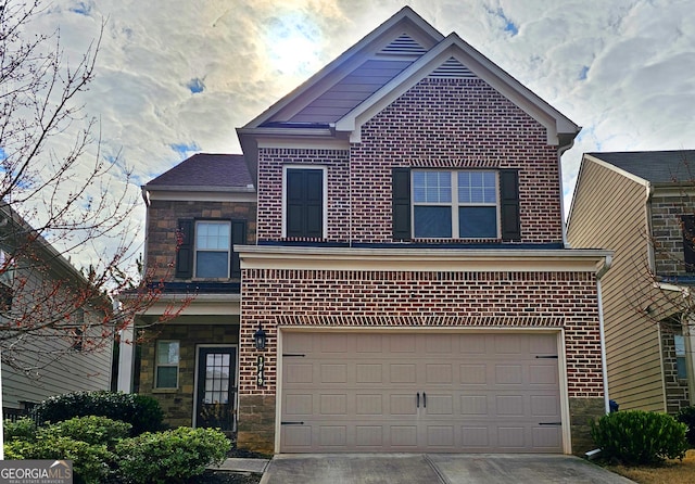 view of front of house featuring a garage