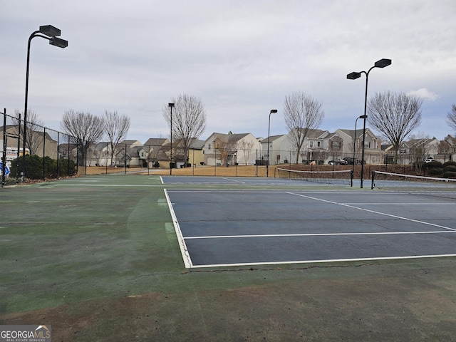 view of tennis court