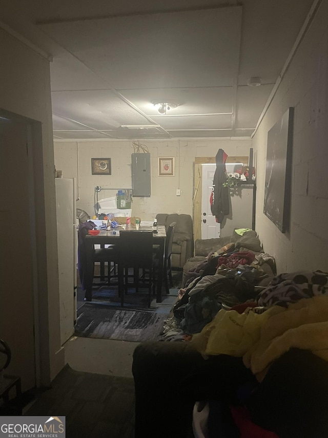 904 Ash St NE, Dawson, GA 39842 - living room with electric panel