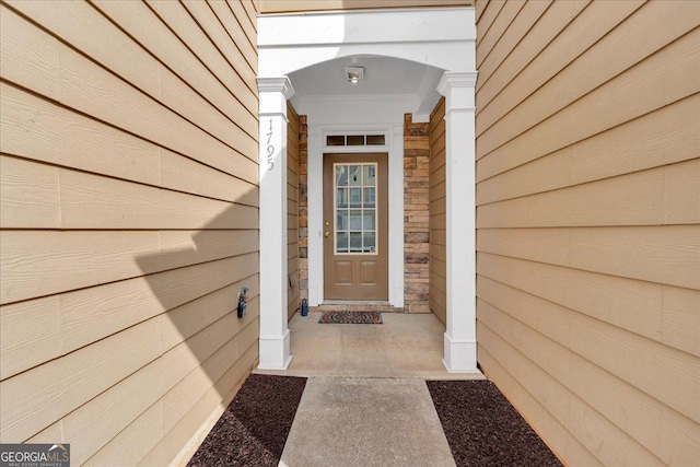 view of doorway to property