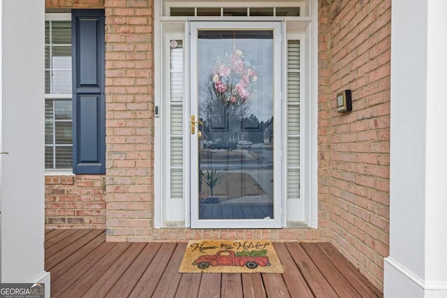 view of doorway to property