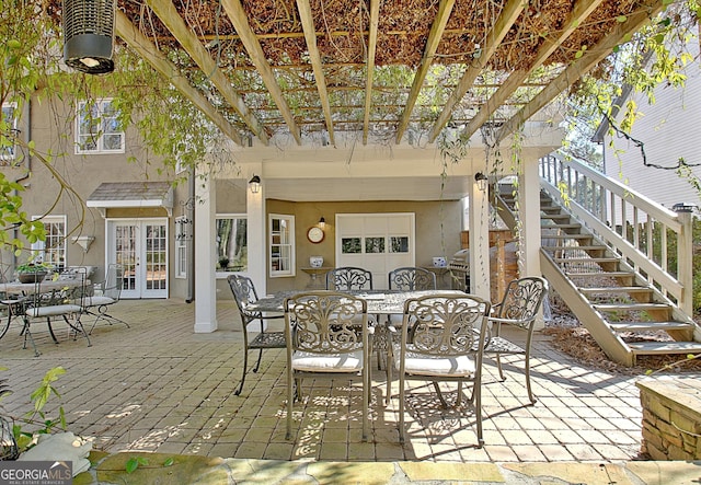 view of patio with french doors