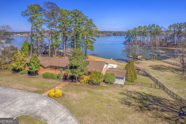 185 E Lakeview Dr NE, Milledgeville, GA 31061 - bird's eye view featuring a water view