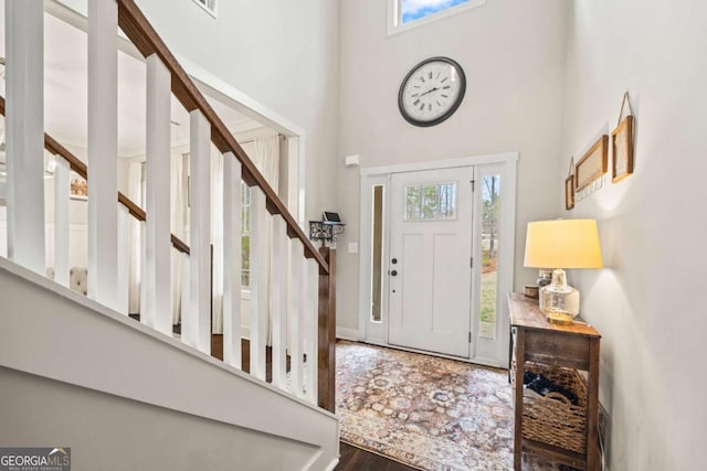 entrance foyer with a high ceiling