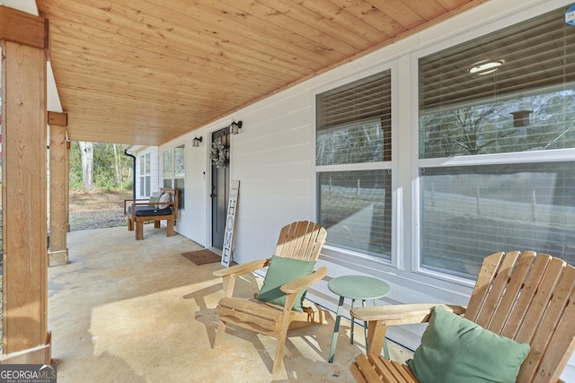 view of patio / terrace with a porch