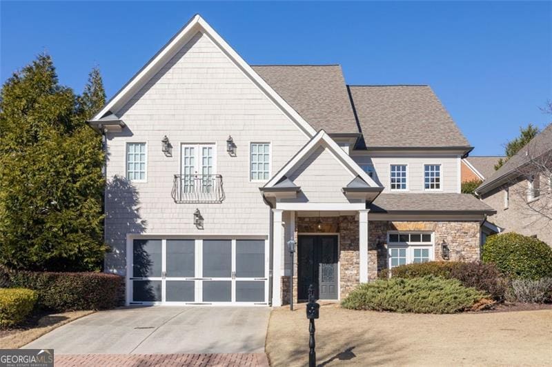 view of front of home featuring a garage