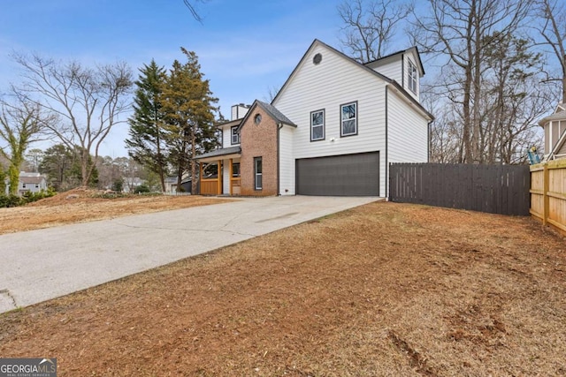 view of front of home featuring a garage