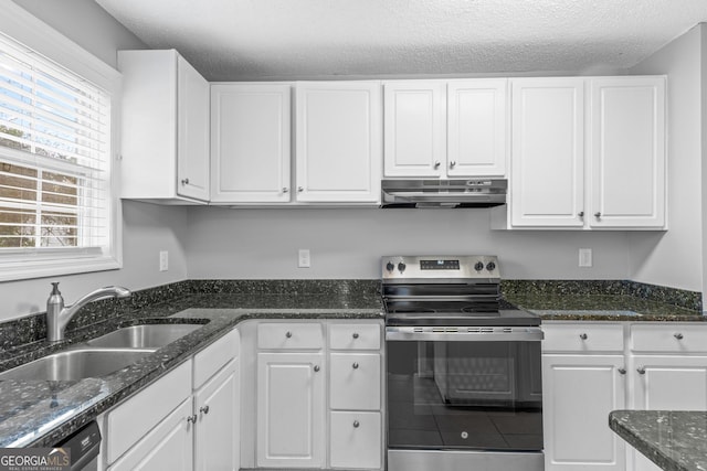 kitchen with white cabinetry, sink, and appliances with stainless steel finishes