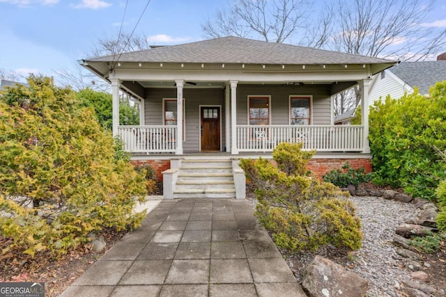 bungalow-style house with covered porch