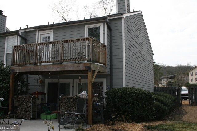 rear view of house with a patio area