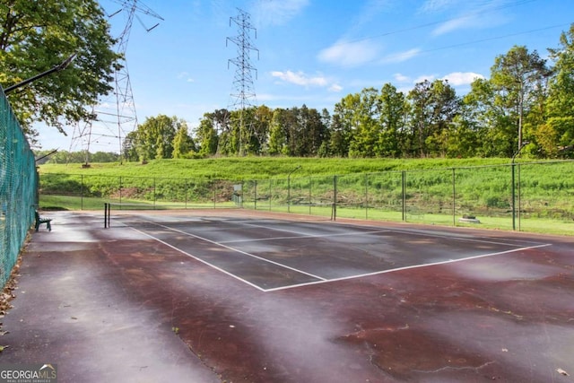 view of sport court