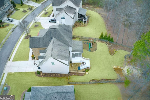 birds eye view of property