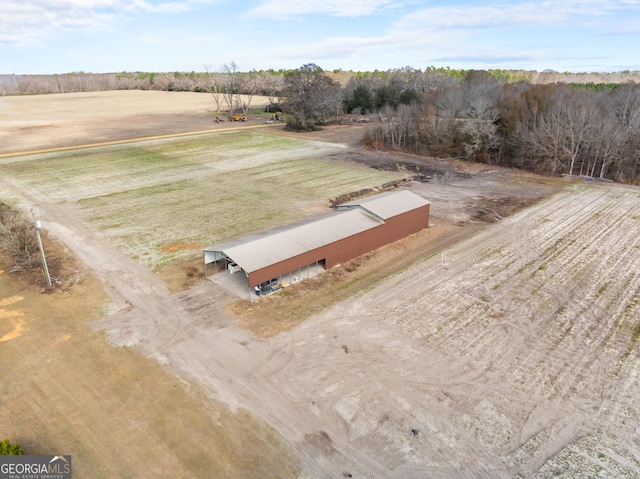 drone / aerial view featuring a rural view