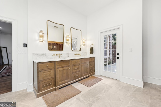 bathroom featuring vanity