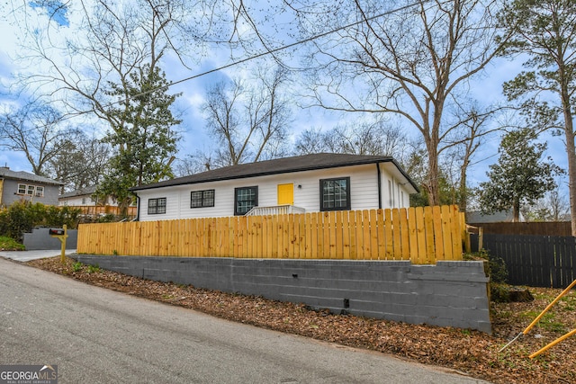 view of front of home