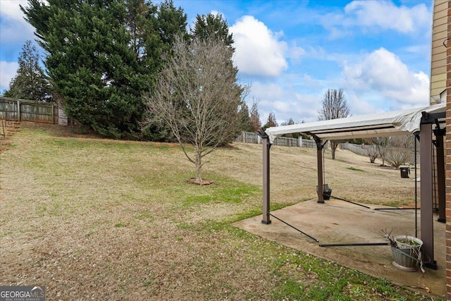 view of yard featuring a patio area